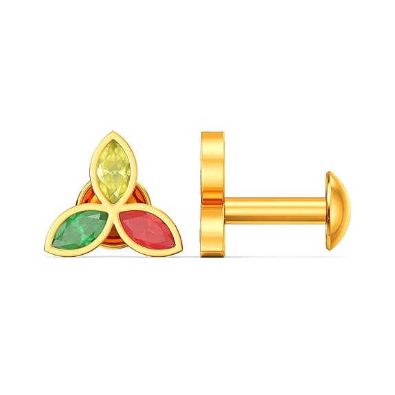 22K Gold Kids' Stud Earrings - Image 2