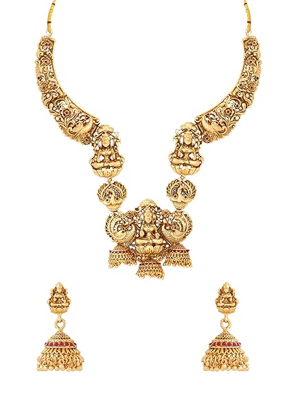 Yellow Chimes Antique Temple Jewelry Set - Image 4