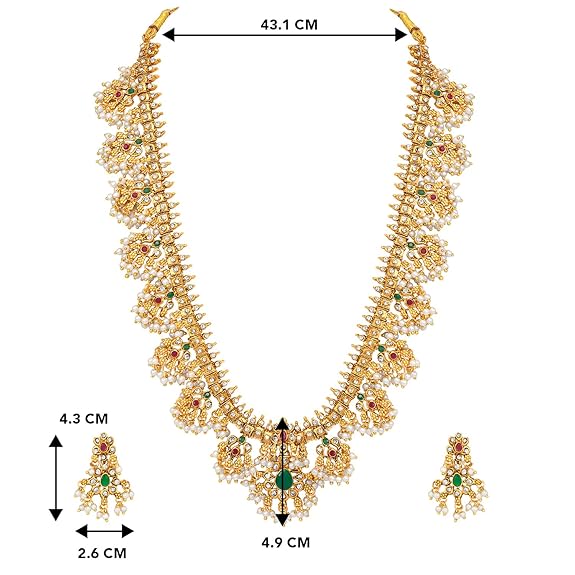 Ethnic Beaded Necklace & Earrings Set - Image 4