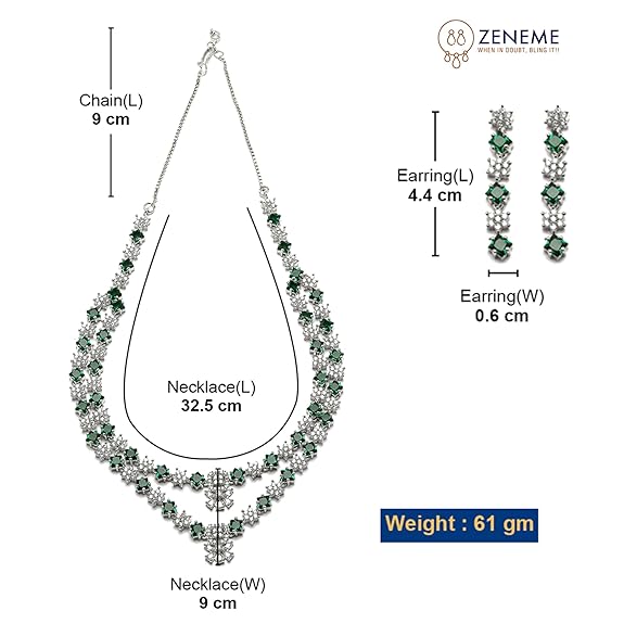 Star Diamond Necklace & Earrings Set - Image 4