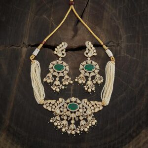 Green Victorian Kundan Necklace Set