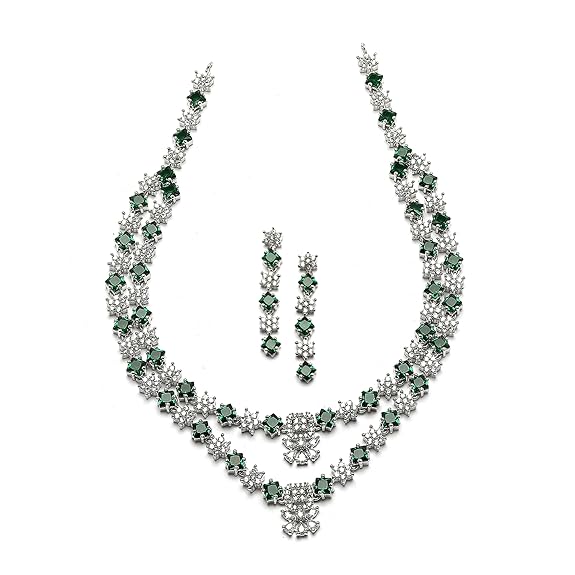 Star Diamond Necklace & Earrings Set - Image 3