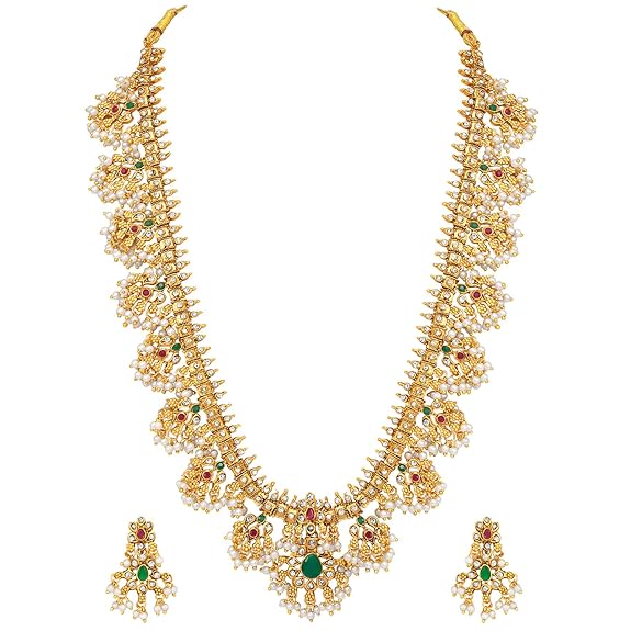 Ethnic Beaded Necklace & Earrings Set - Image 5