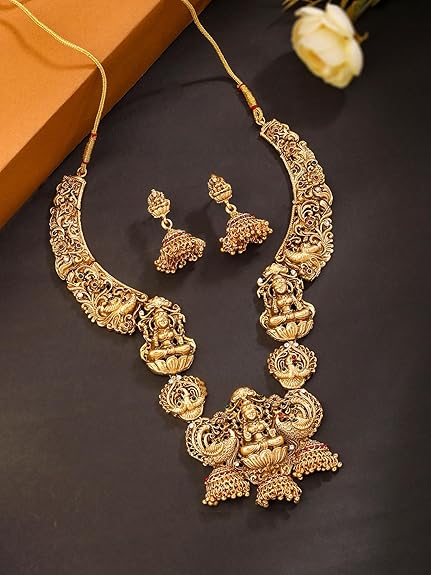 Yellow Chimes Antique Temple Jewelry Set