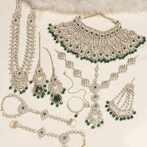 Green Stone Kundan Bridal Set